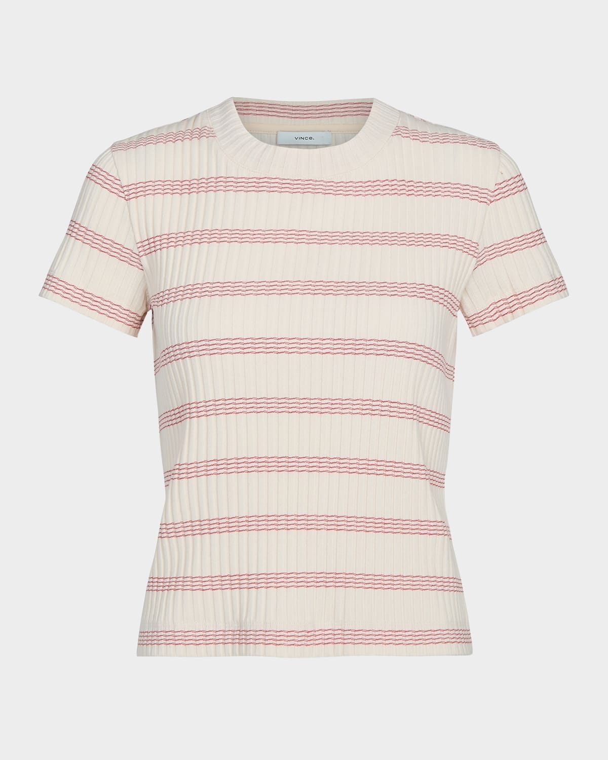 Stripe Short-Sleeve Crewneck Tee