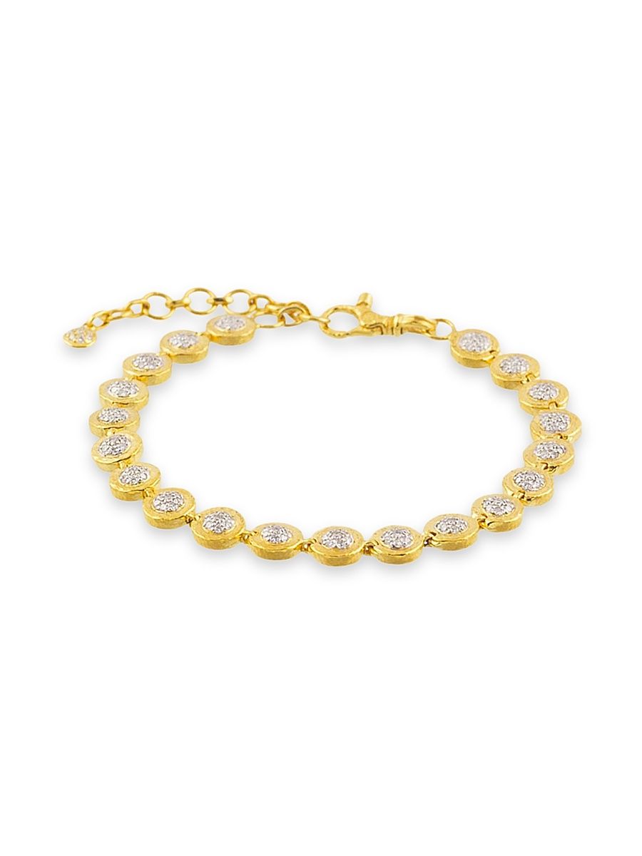 Women's 18-24K Yellow Gold & Diamond Bracelet - Yellow Gold