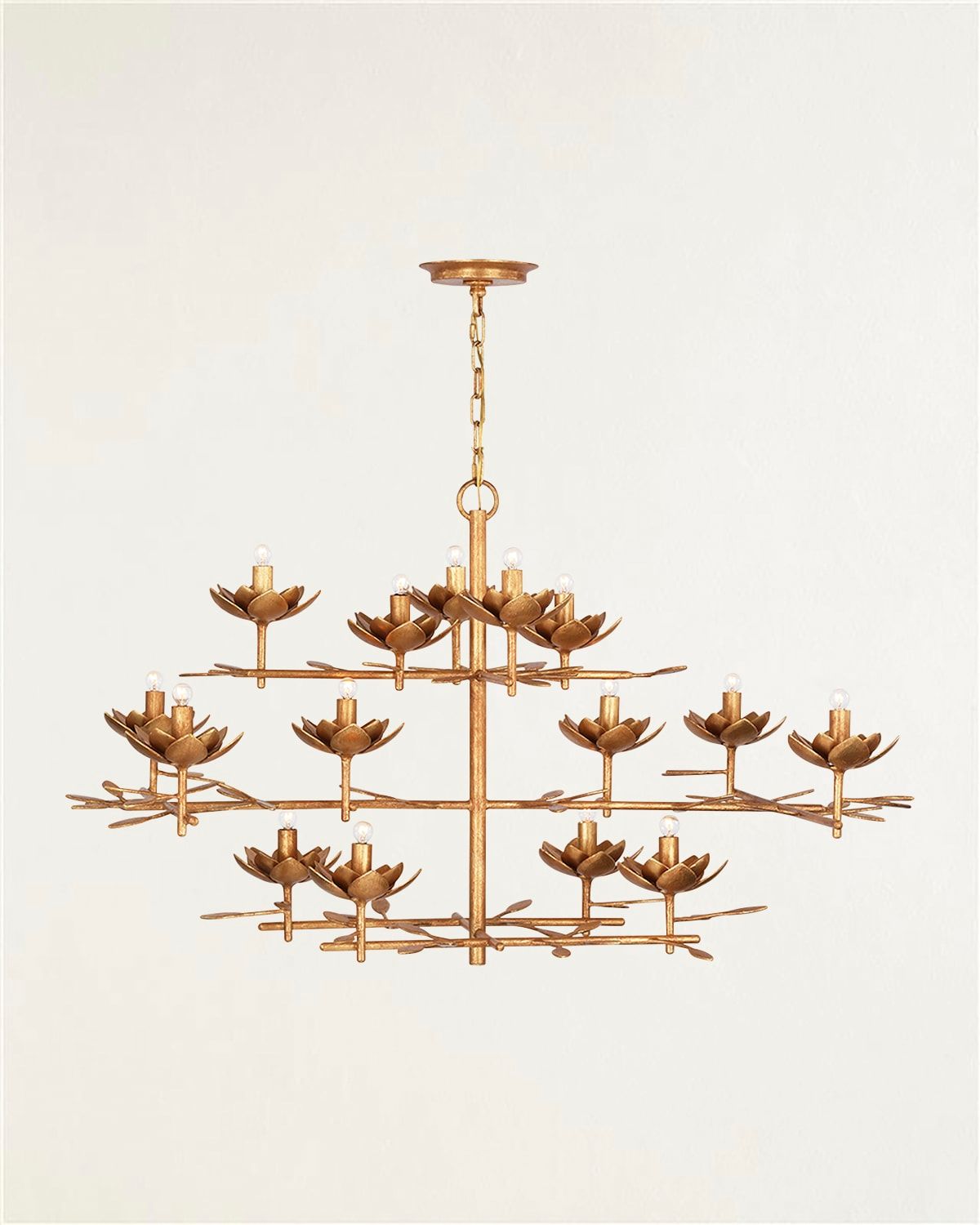 Clementine 48" Low Wide Tiered Chandelier by Julie Neill