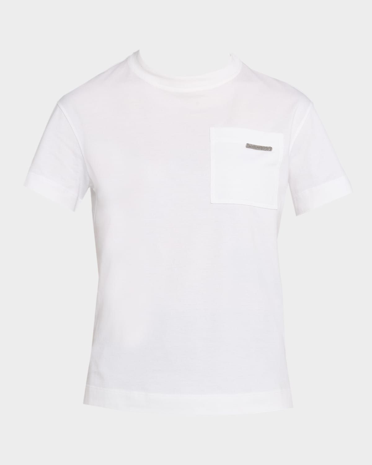 Crewneck T-Shirt with Monili Pocket