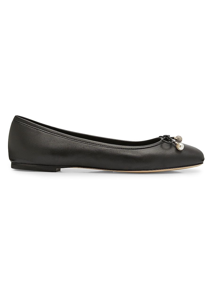 Women's Elme Leather Ballerina Flats - Black - Size 11