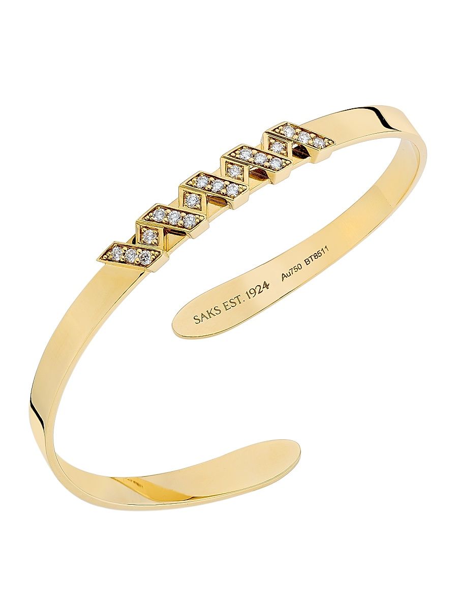 Women's Helix Arm Cuff Full Pavé 18K Yellow Gold - Yellow Gold