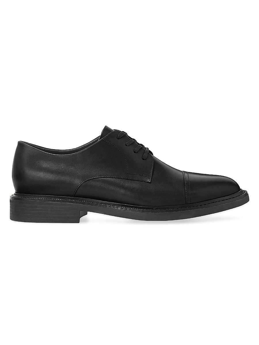Men's Asher Cap-Toe Leather Oxfords - Black - Size 9