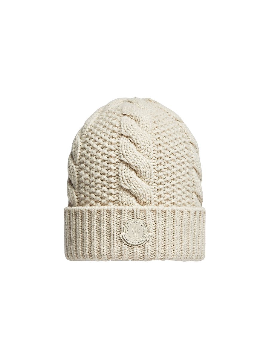 Men's Wool and Cashmere Beanie - Light Beige