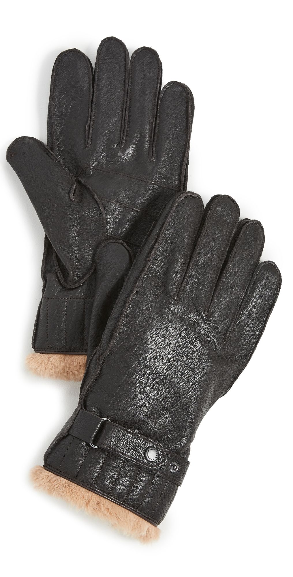 Barbour Leather Utility Gloves Brown S