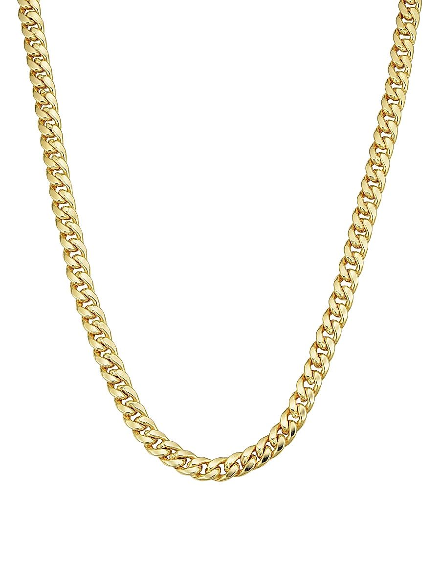 Men's 14K Yellow Solid Gold Estate Cuban Bold Chain - Yellow Gold - Size 26