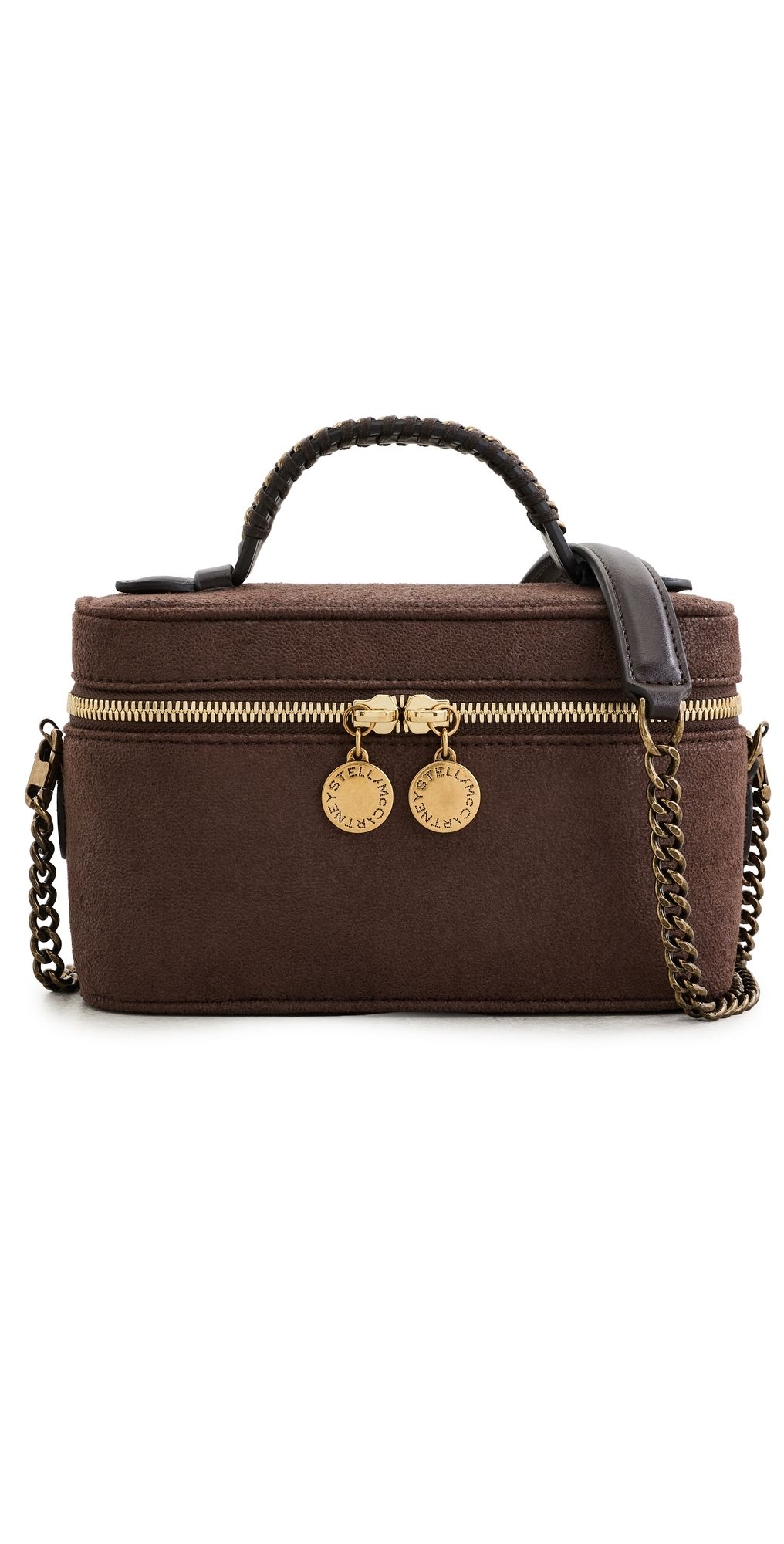 Stella McCartney Falabella Vanity Case Eco Shaggy Deer Crossbody Bag Mahogany One Size