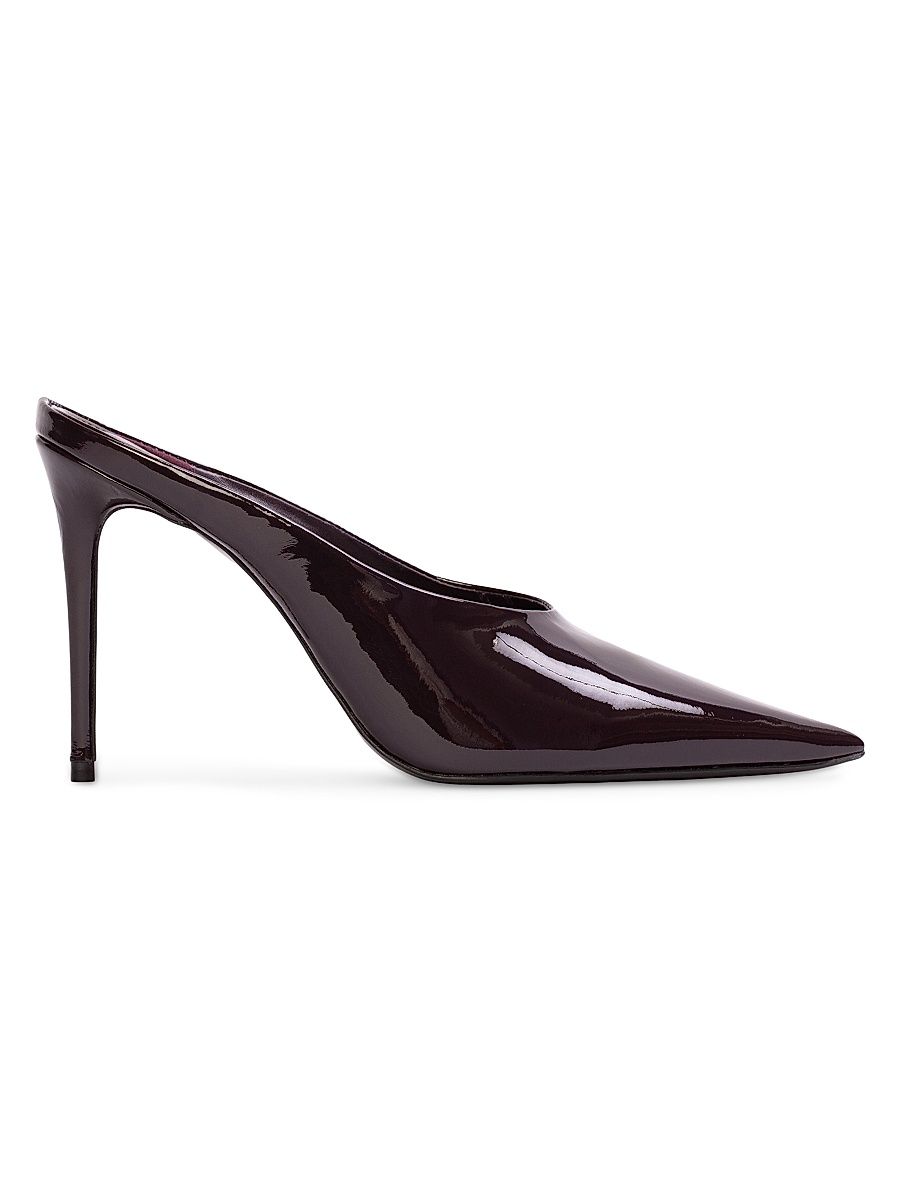 Women's Fallon 100MM Patent Pumps - Dark Plum Patent - Size 11