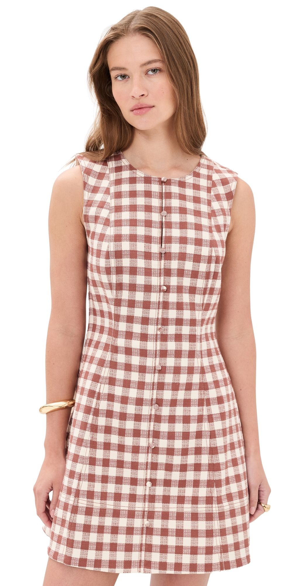Hill House Home The Angie Dress Rust Gingham XXS