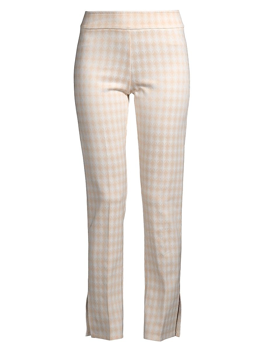 Women's Gisela Scales Slim-Fit Pants - Plaid - Size 10