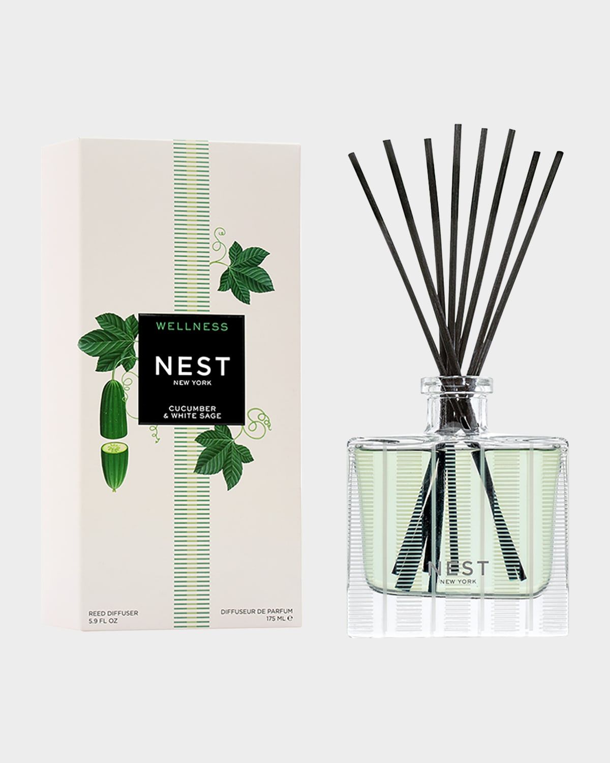 Cucumber & White Sage Reed Diffuser, 5.9 oz.