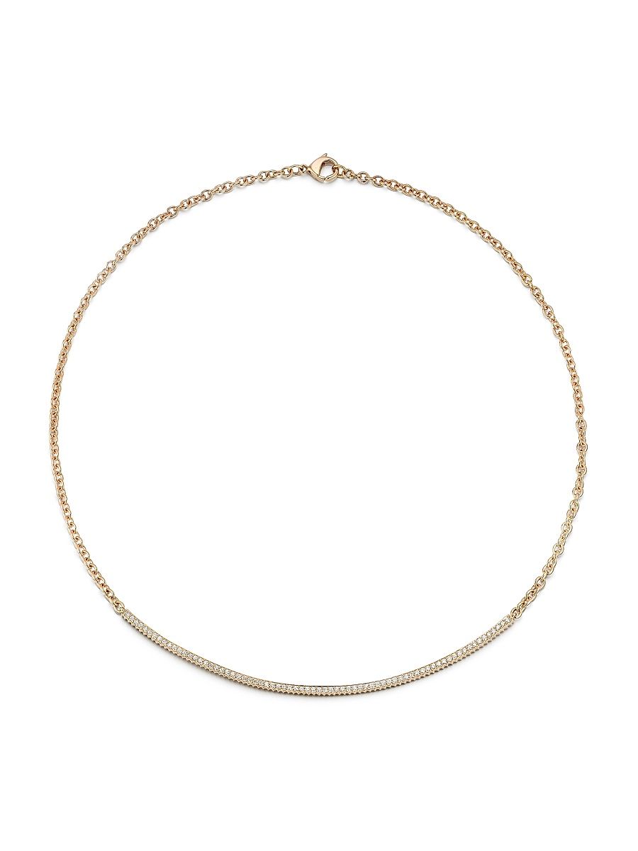 Women's Clive 18K Rose Gold & 0.35 TCW Diamond Bar Pendant Necklace - Rose Gold