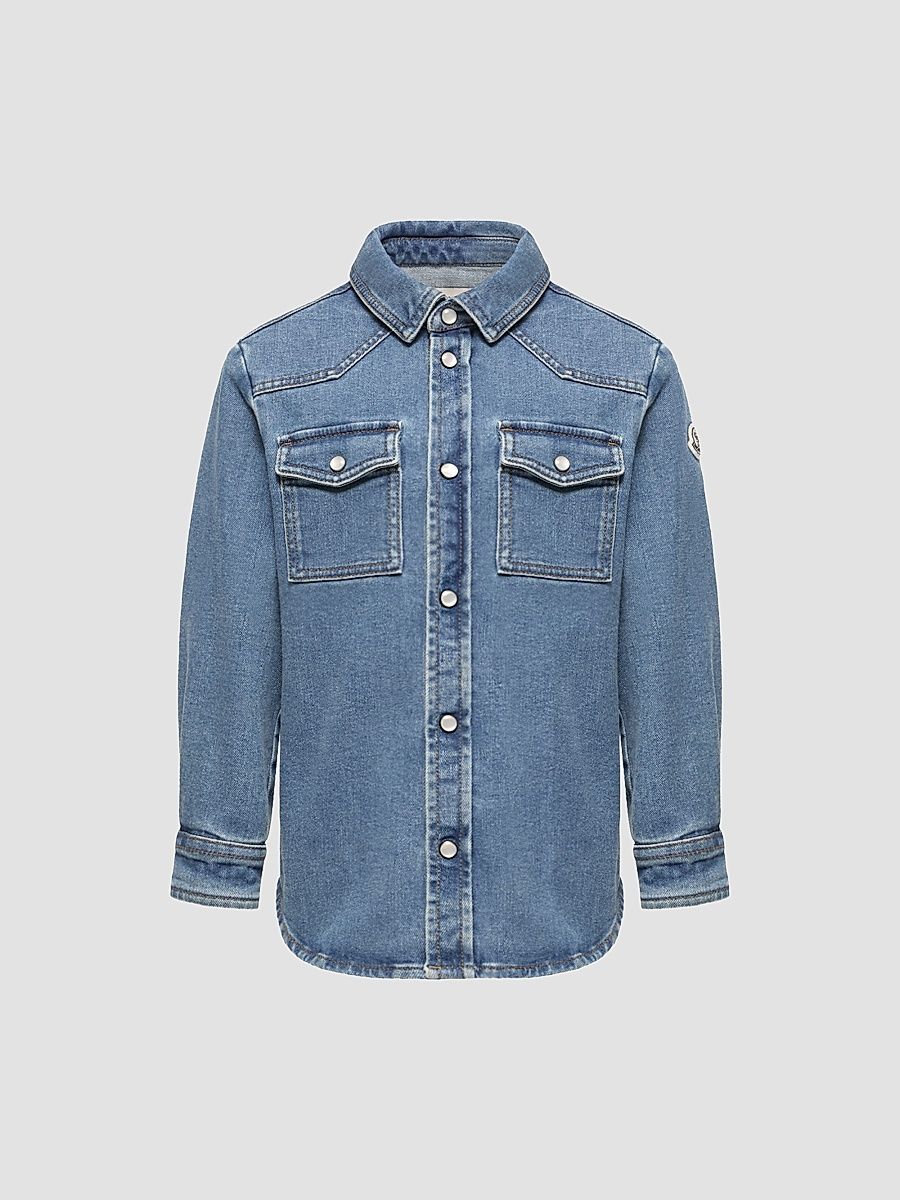 Little Boy's & Boy's Shirt in Denim - Denim Blue - Size 14