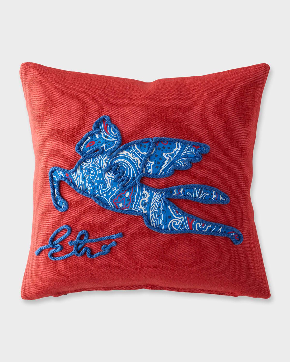 Delhi Embroidered Pillow, 18" Square