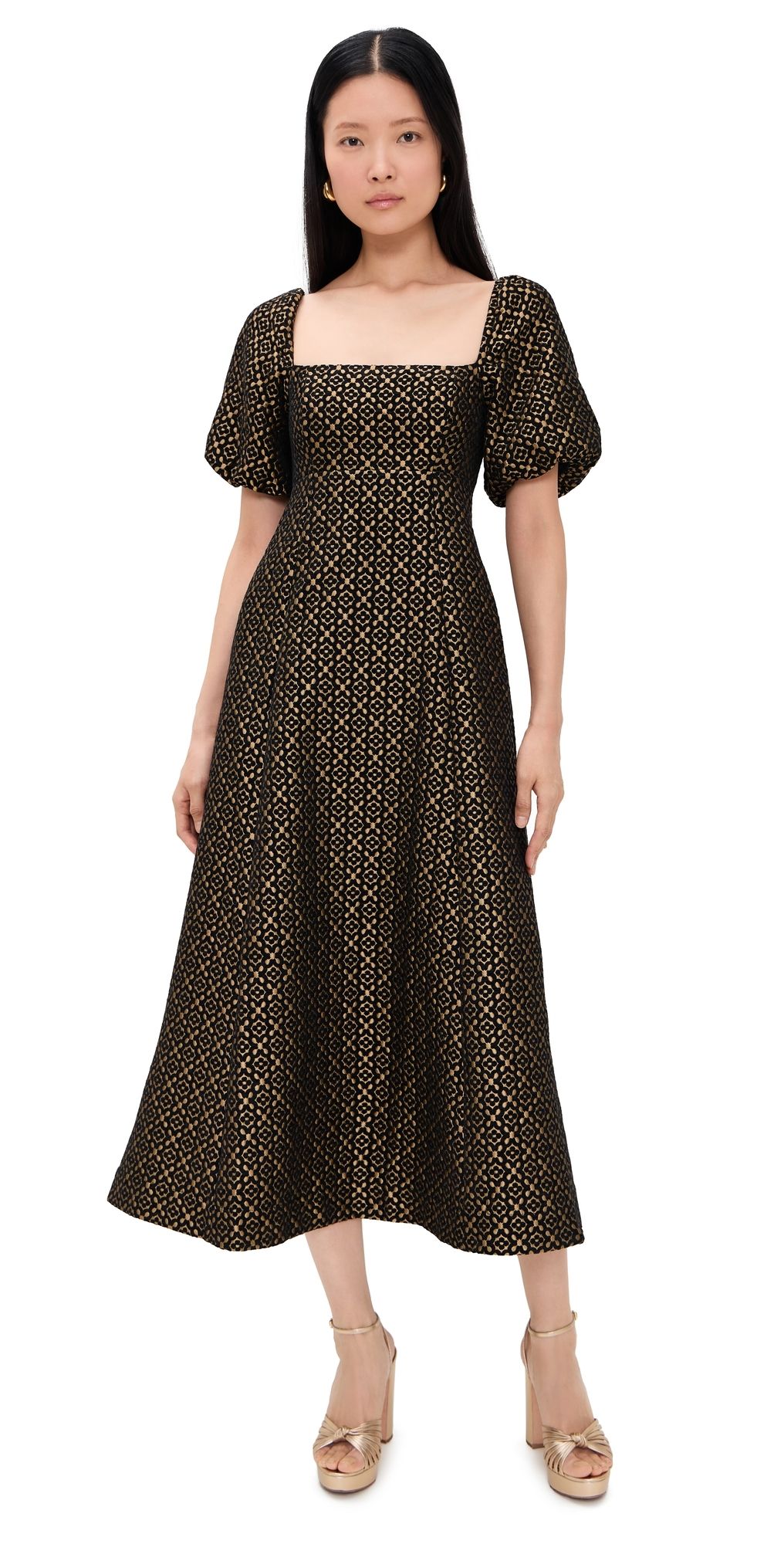 Hill House Home The Matilda Dress Metallic Brocade XXS