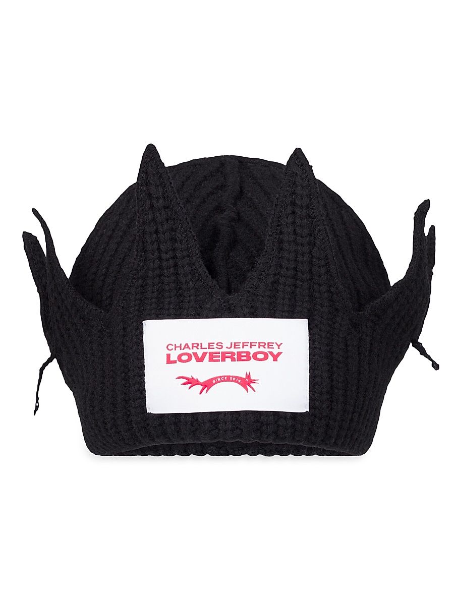 Men's Clash Of Clans x Charles Jeffrey Loverboy Chunky Crown Beanie - Black