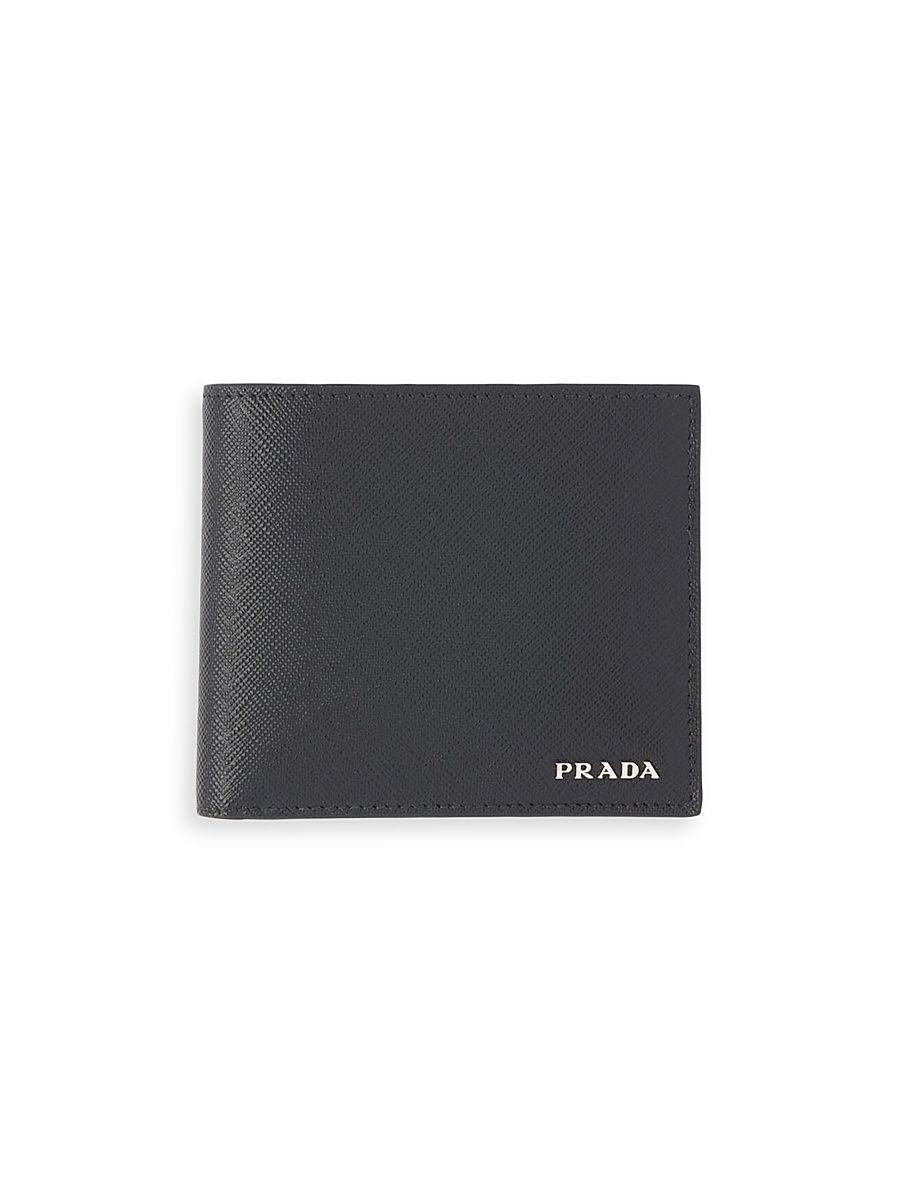 Men's Saffiano Leather Wallet - Black
