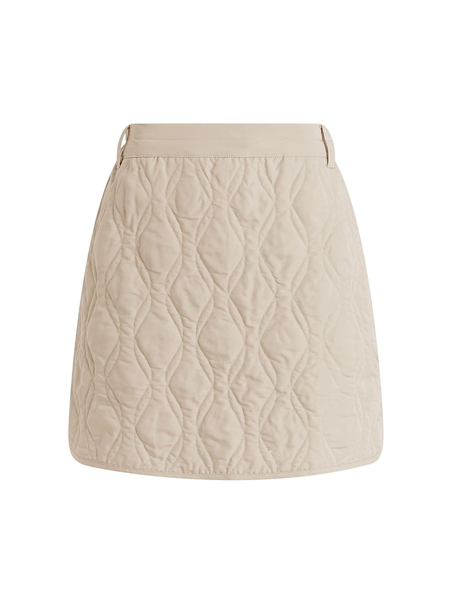Women's Florin Quilted Miniskirt - Oat Milk - Size Large