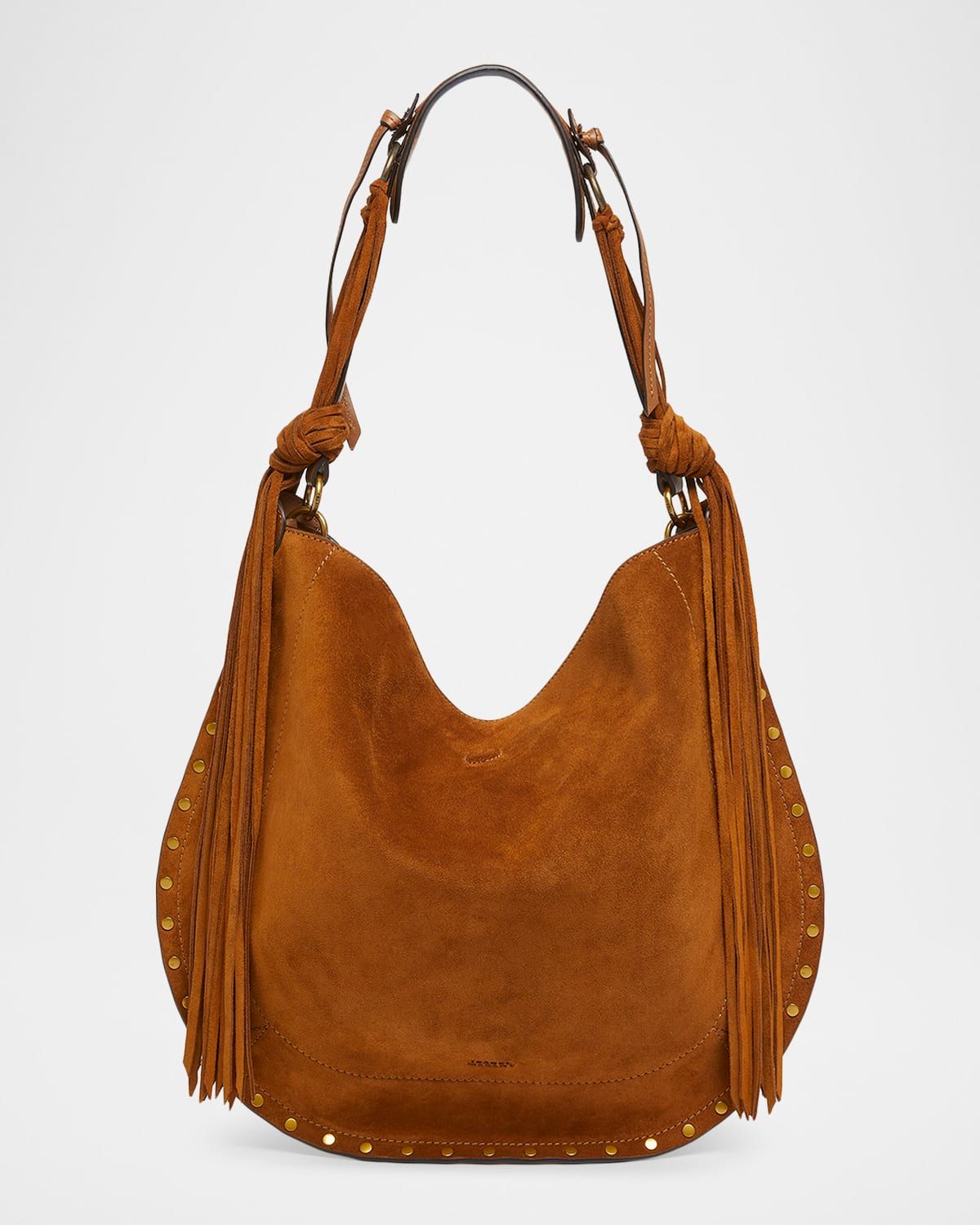 Oskan Studded Suede Hobo Bag