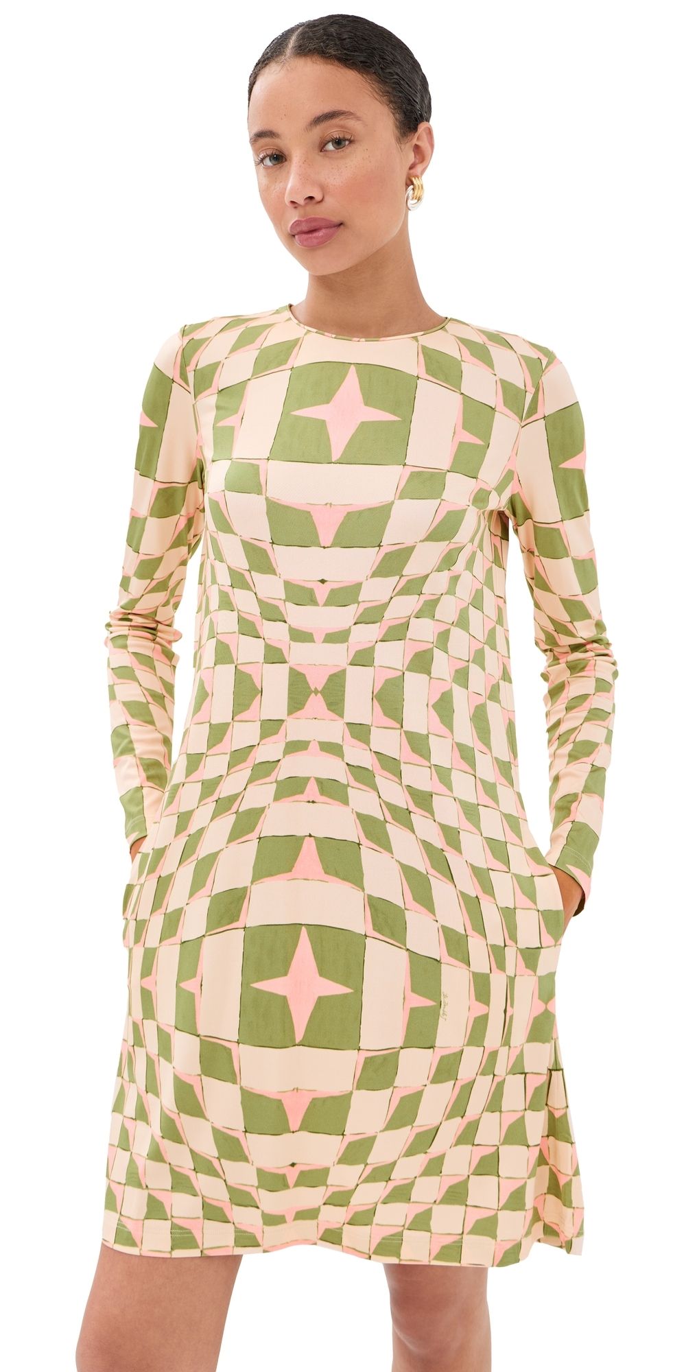 La DoubleJ Slinky Mini Swing Dress Sandglass 40