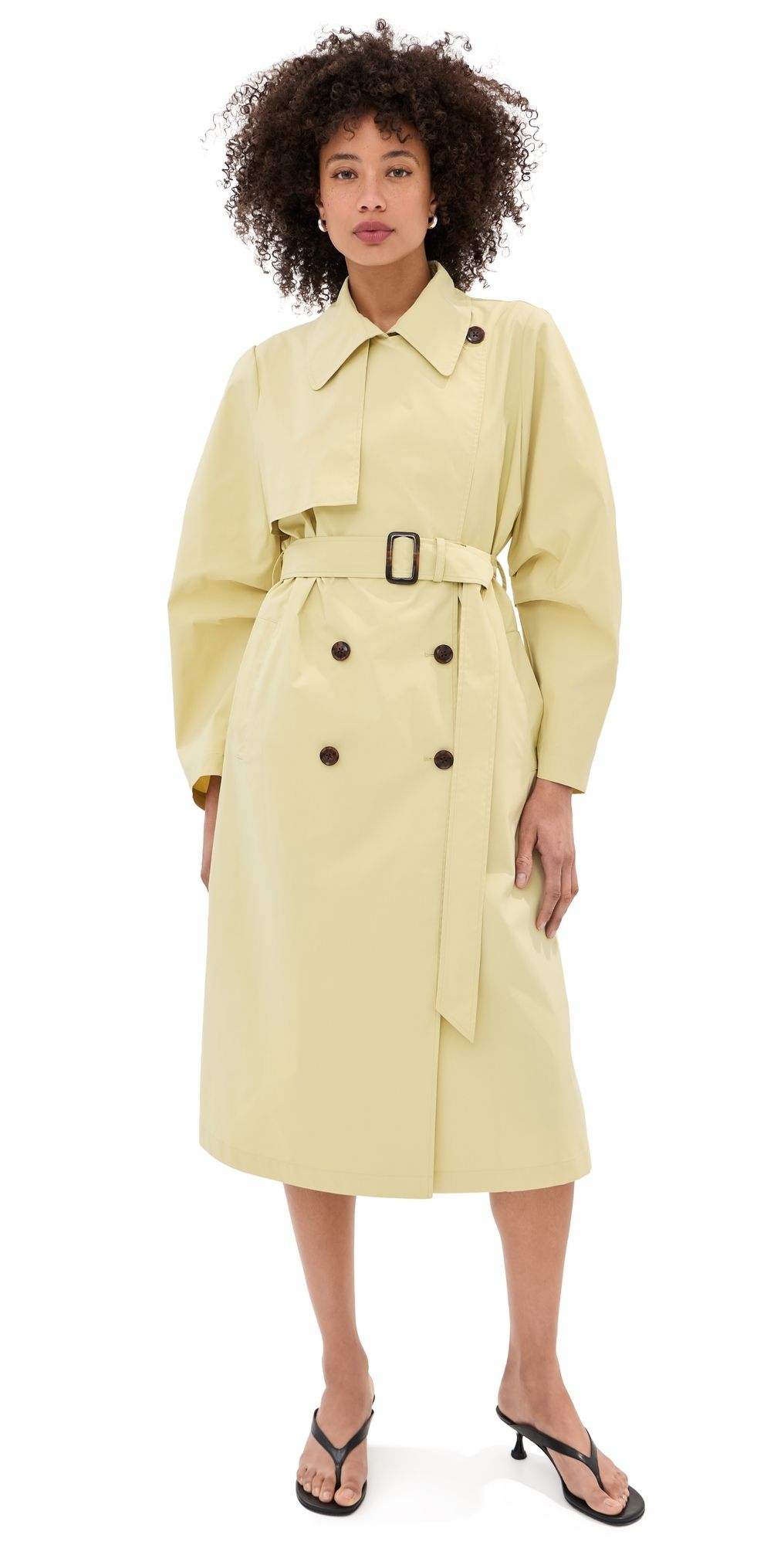 LE BOP Toby Trench Coat Honeydew XXL
