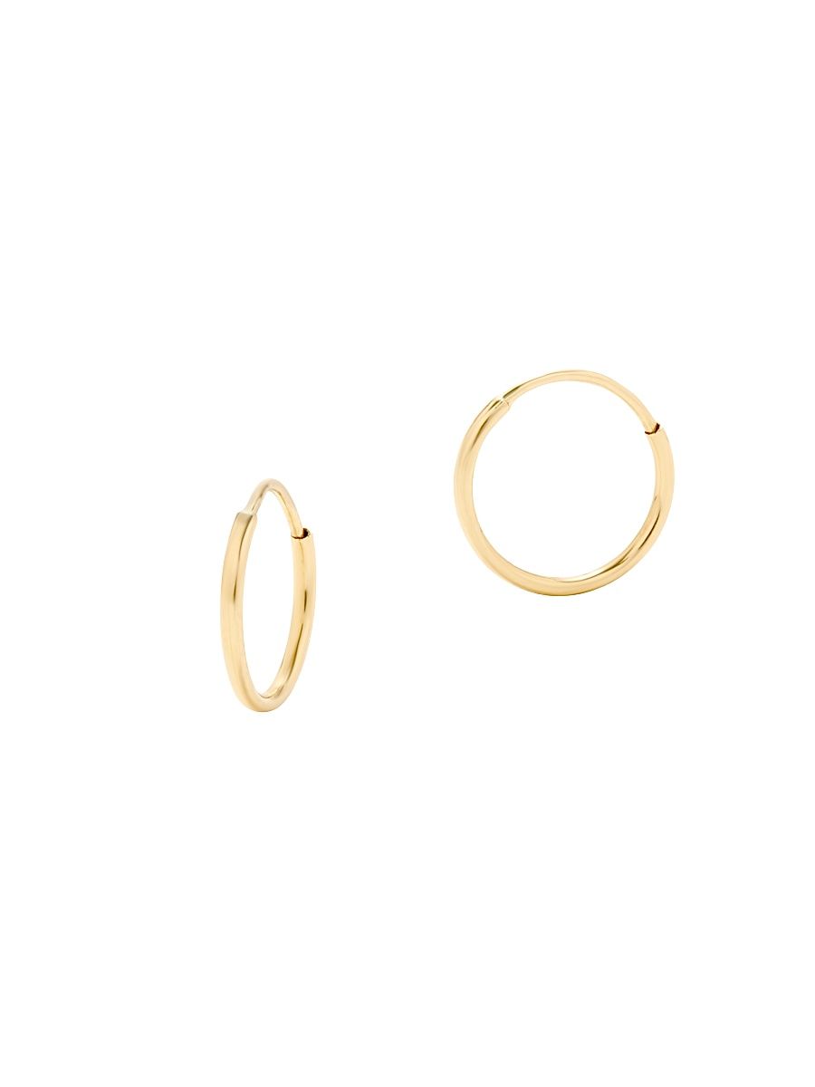 Women's Cleo Petite 14K Yellow Gold Hoop Earrings - Yellow Gold