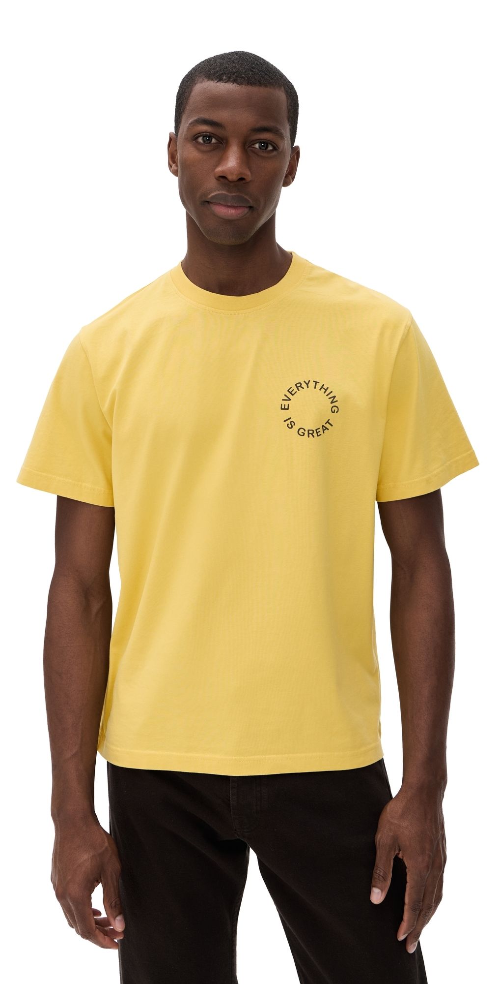 Far Afield Everything Is Great T-Shirt Yellow L