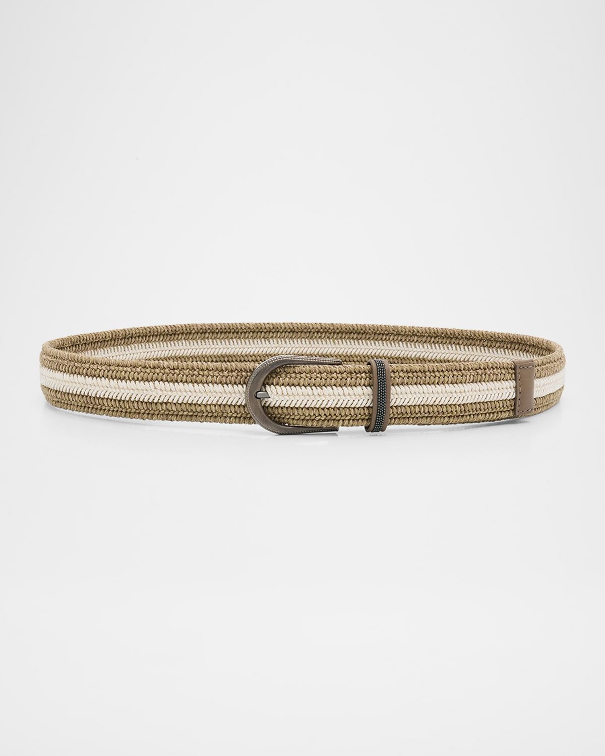 Braided Belt with Monili Trim