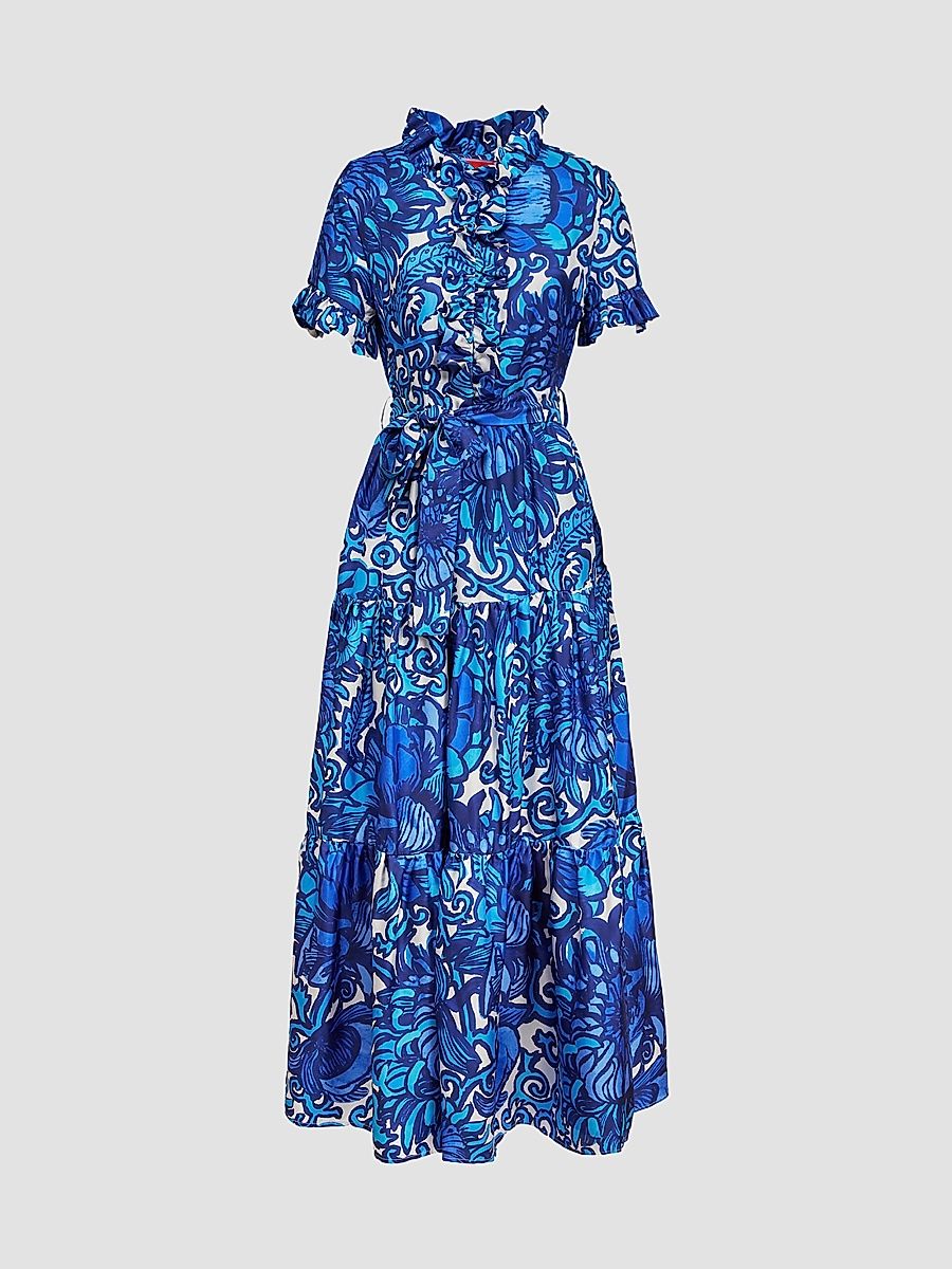 Women's Long and Sassy Dress - Anemone Blue - Size XXS