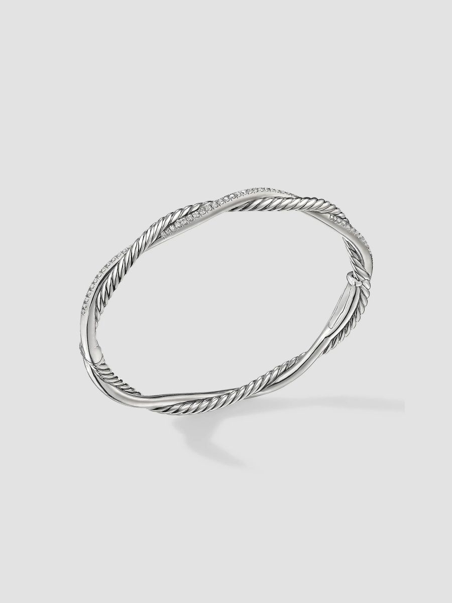 David Yurman Women's Petite Infinity Bracelet With Diamonds - Size Medium