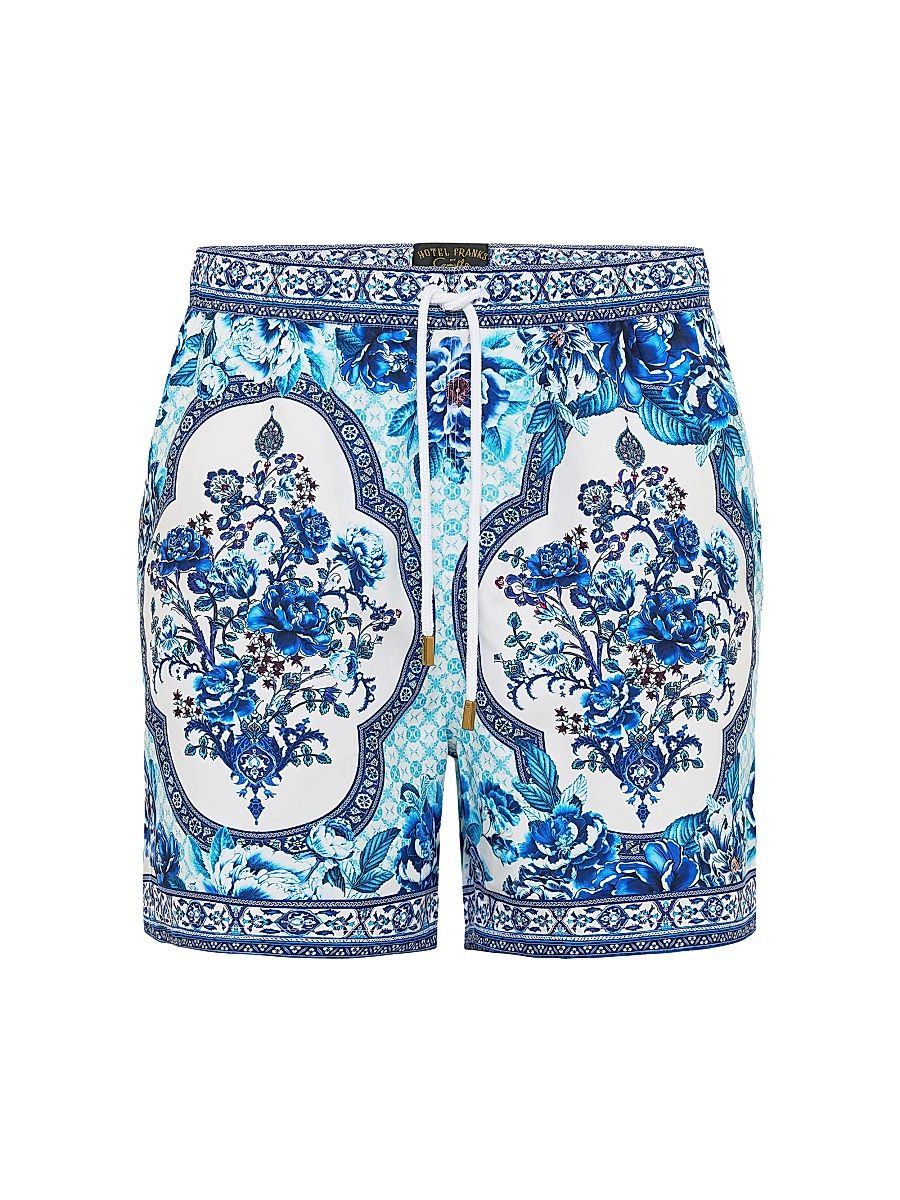 Men's A Ceramic Garden Floral Board Shorts - A Ceramic Garden - Size Small