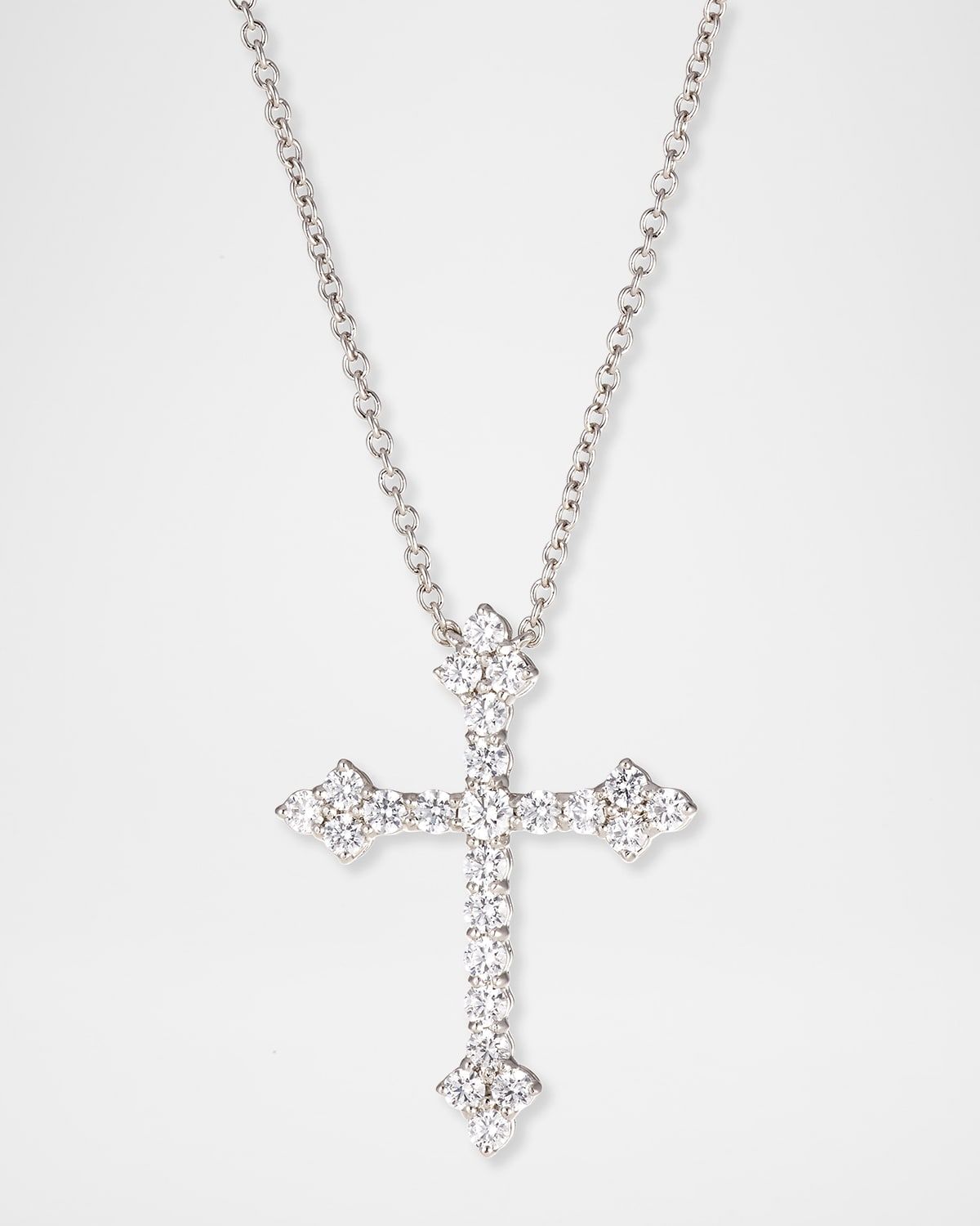 2.25 TCW Large CZ Cross Pendant Necklace