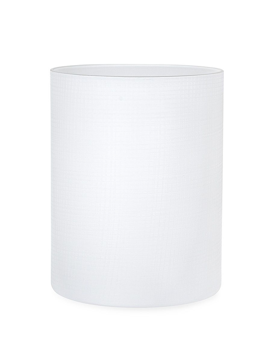Cambric Wastebasket - White