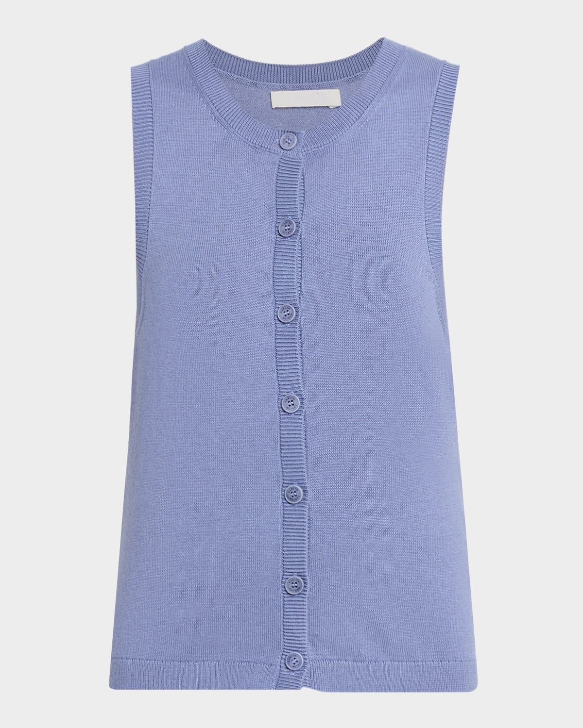 Mia Button-Front Knit Tank Top