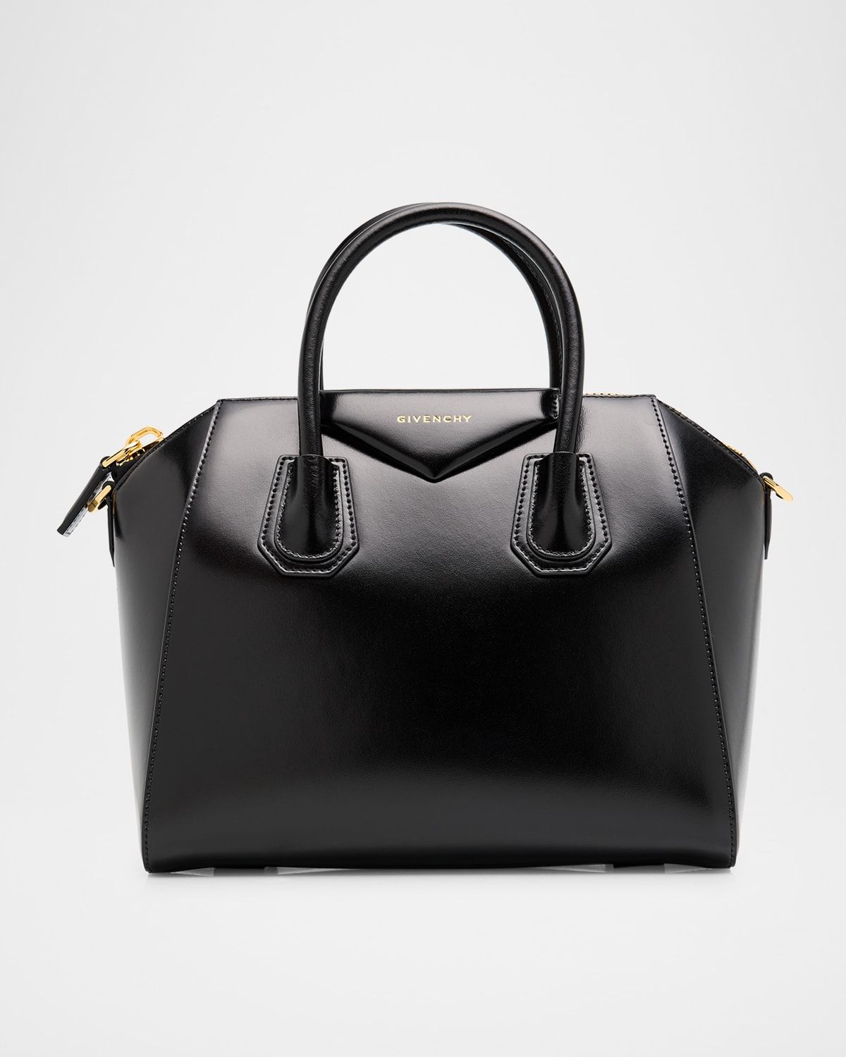 Antigona Small Top-Handle Bag in Box Leather