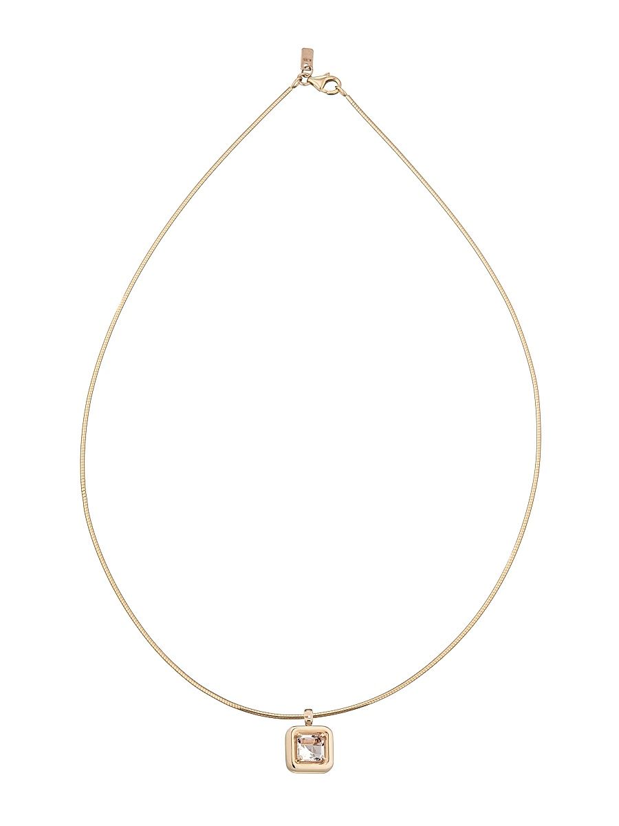 Women's Candy 9K Yellow Gold & Rock Crystal Pendant Necklace - Rock Crystal