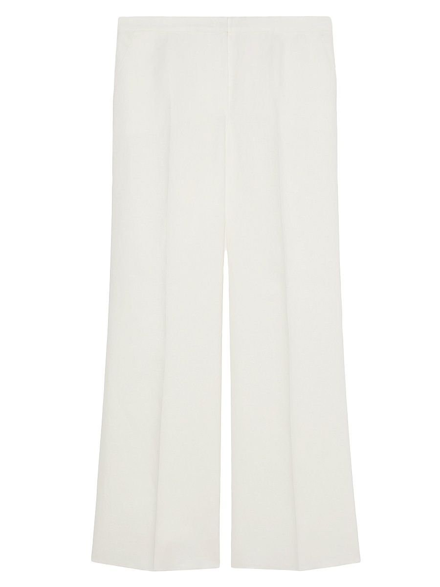 Women's Linen Trousers - White - Size 16