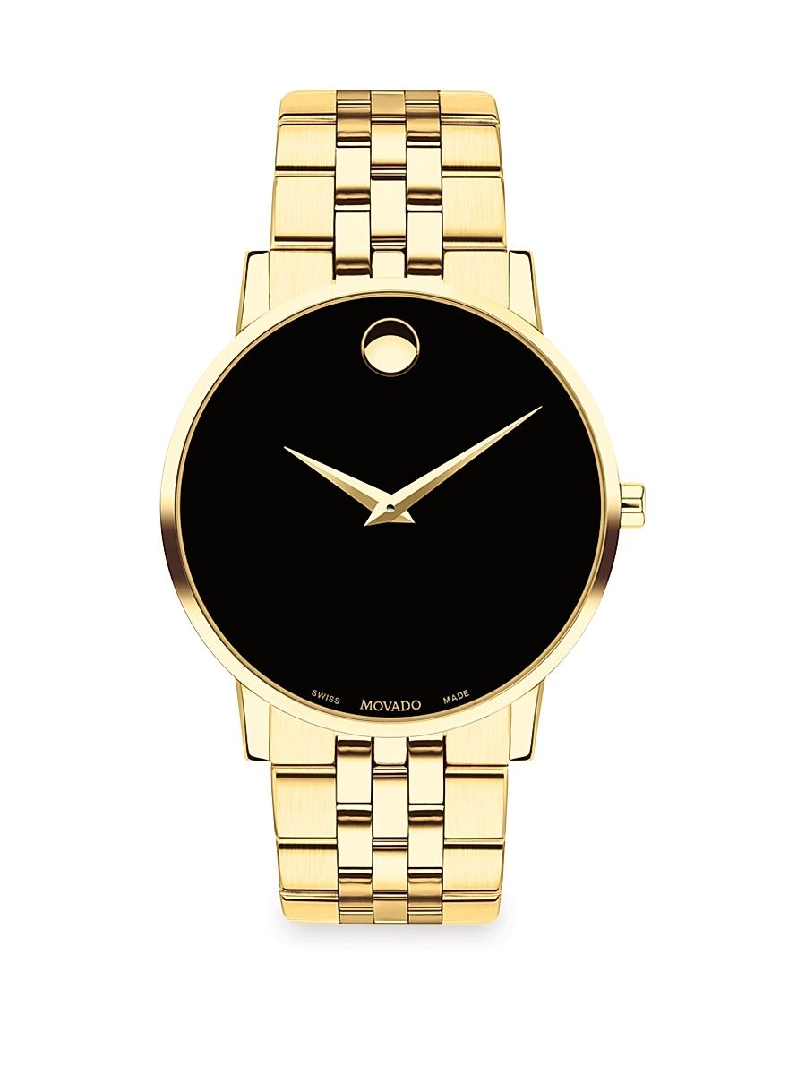 Men's Museum Classic Goldtone Bracelet Watch - Black