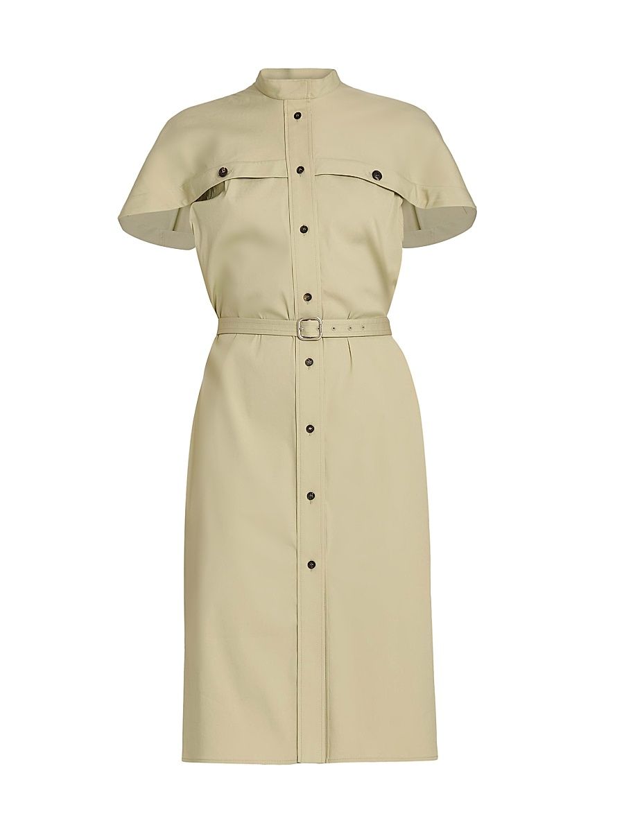 Women's Poplin Storm Flap Shirtdress - Burnt Sage - Size 12