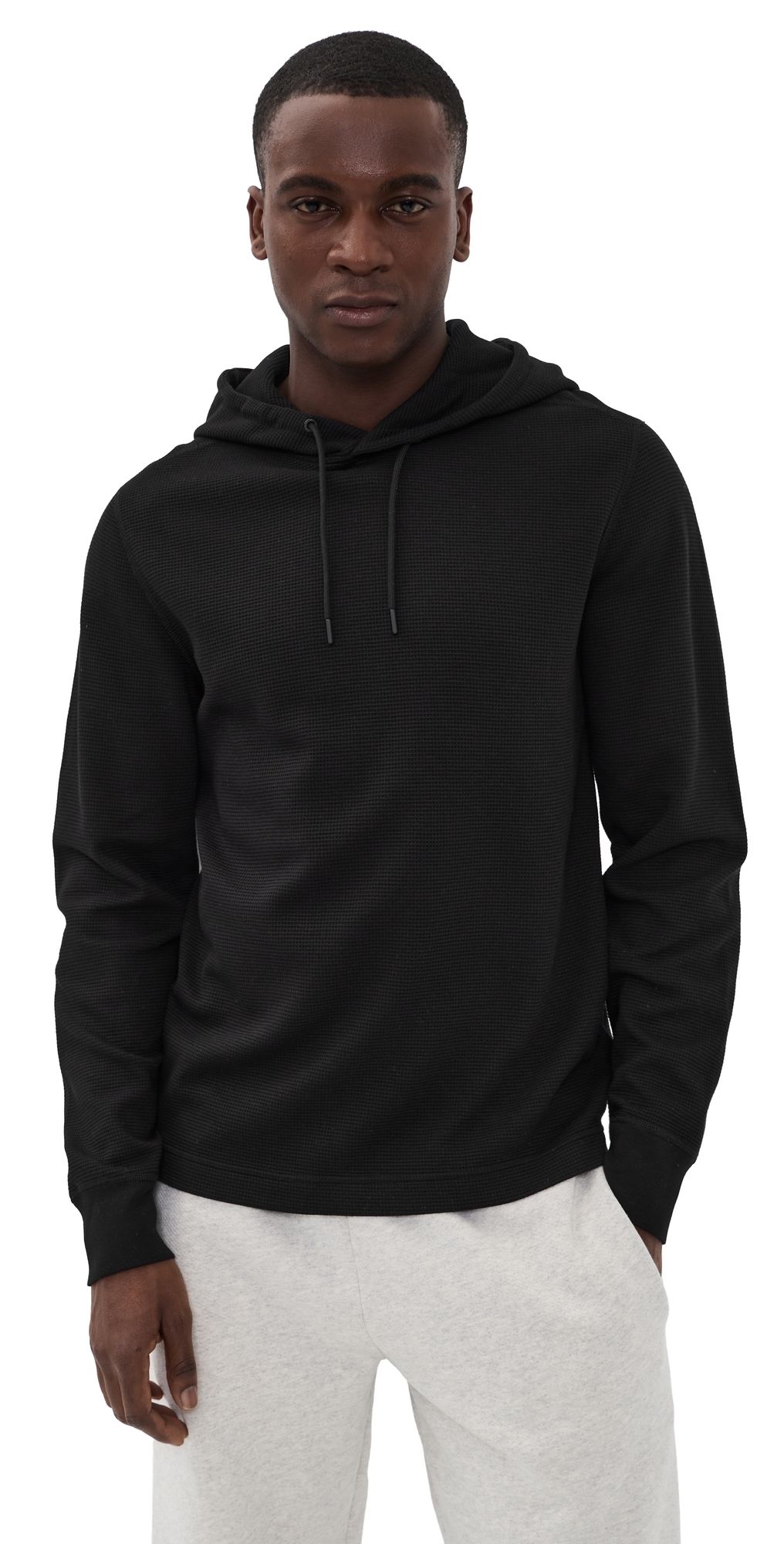 Reigning Champ Lightweight Waffle Standard Hoodie Black S