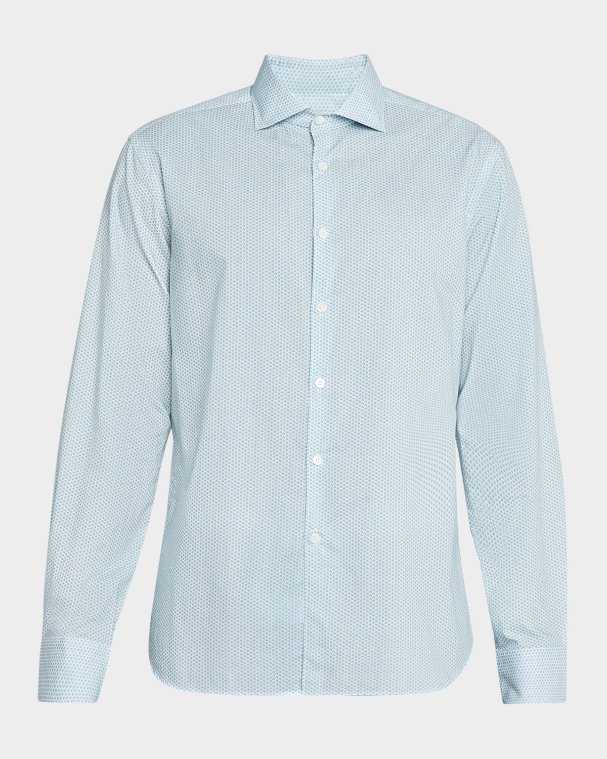 Men & apos;s Micro-Geometric Sport Shirt