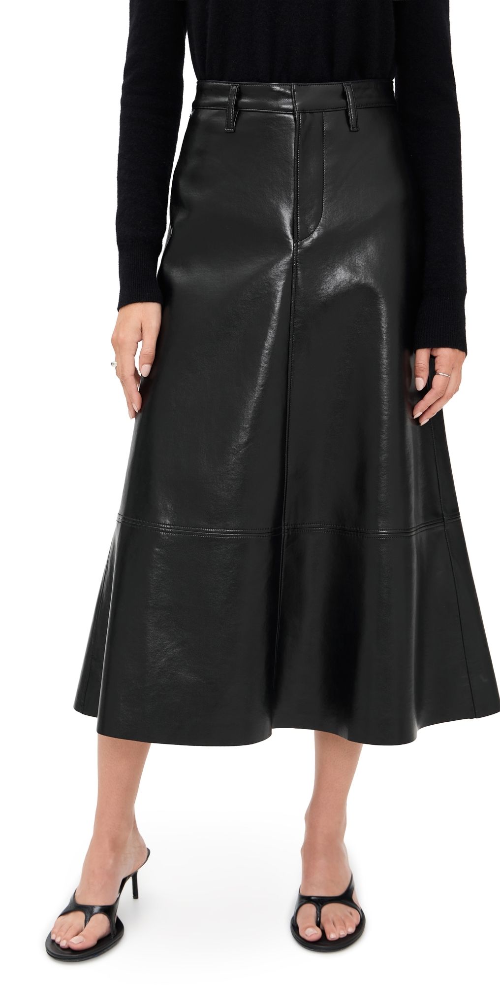 Citizens of Humanity Cassia Leather Skirt Black 32