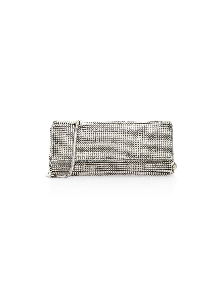 Women's Pyramid Mesh Clutch - Pewter