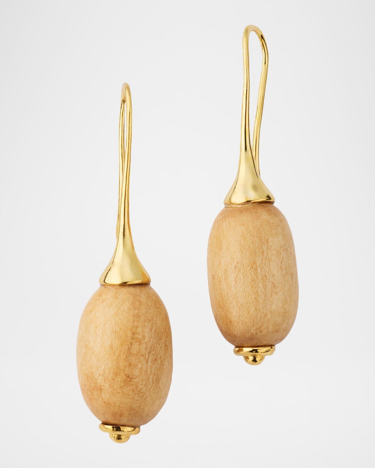 Small Wooden Drop Earrings
