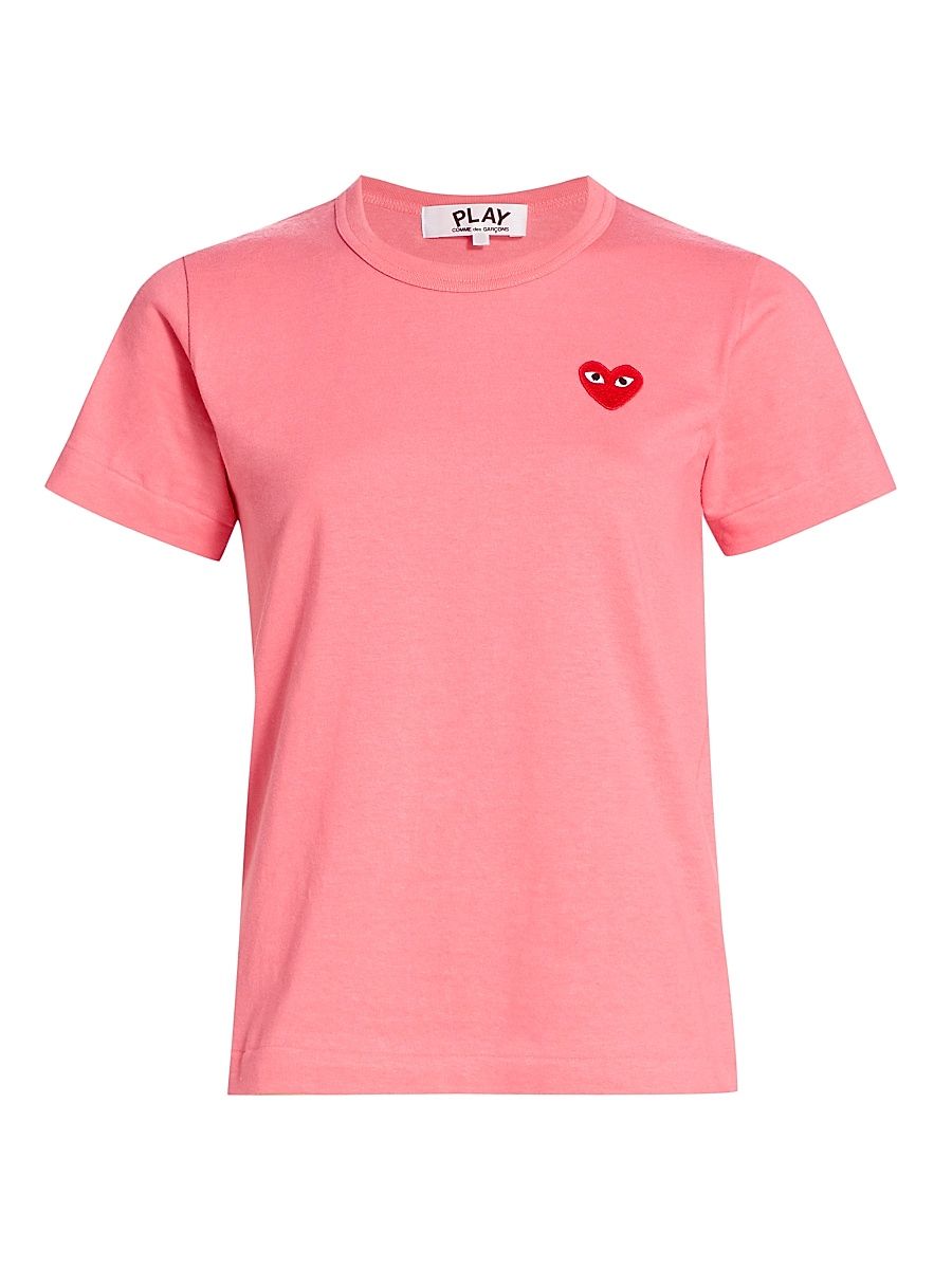 Women's Heart T-Shirt - Pink - Size Large