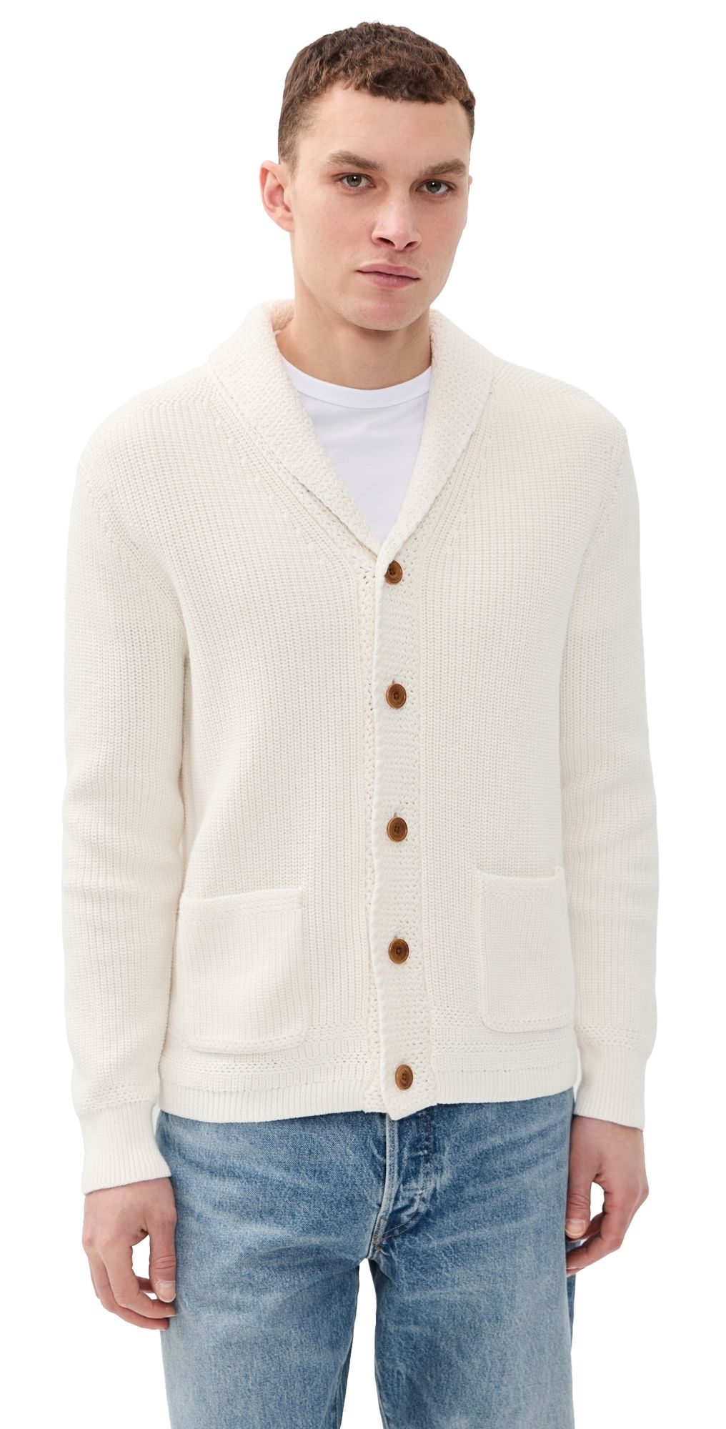 Polo Ralph Lauren Original Label Chunky Shawl Cardigan Sweater Nevis L