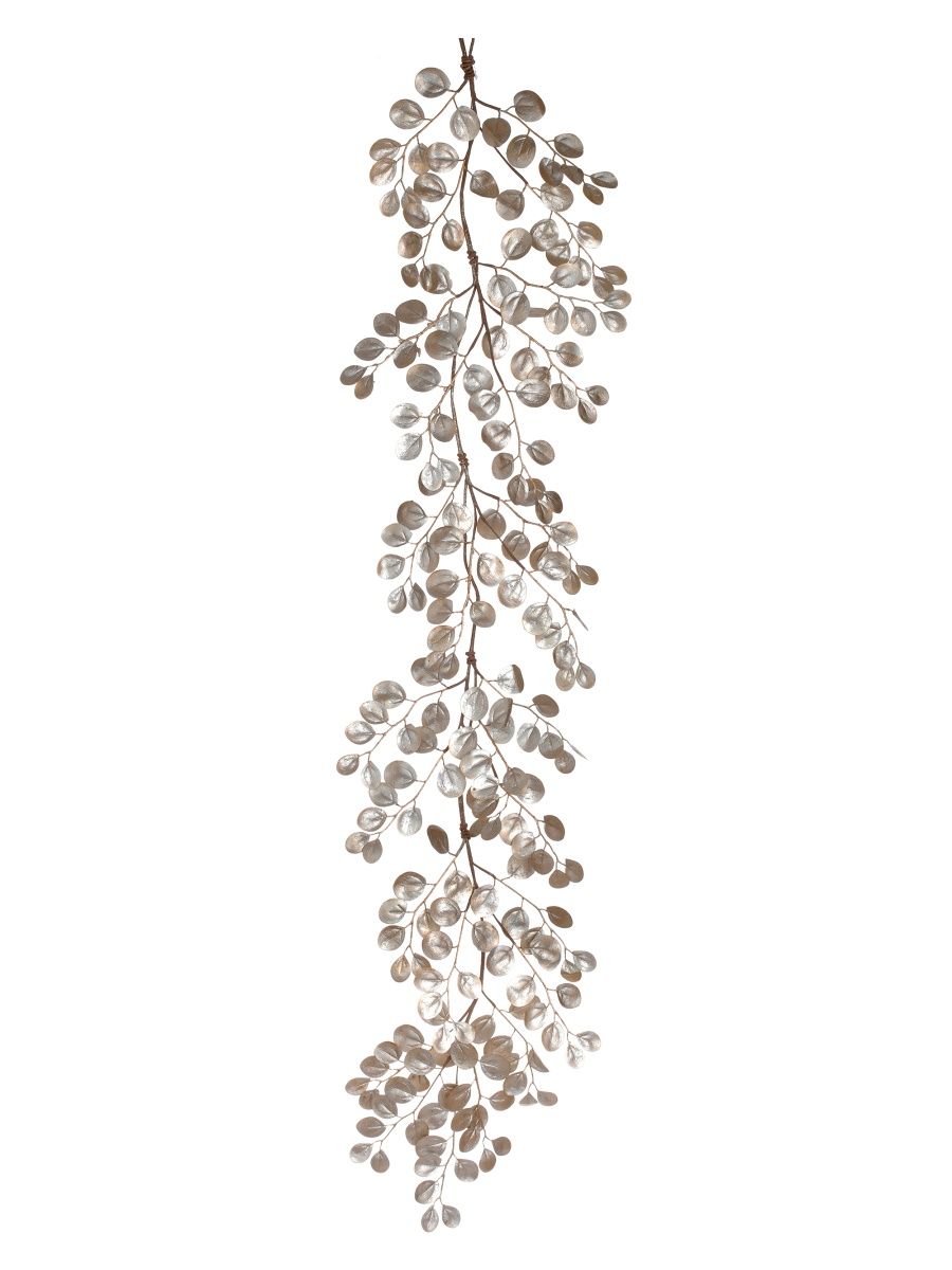 Winward Home Shimmer Eucalyptus Leaf Garland - Gold