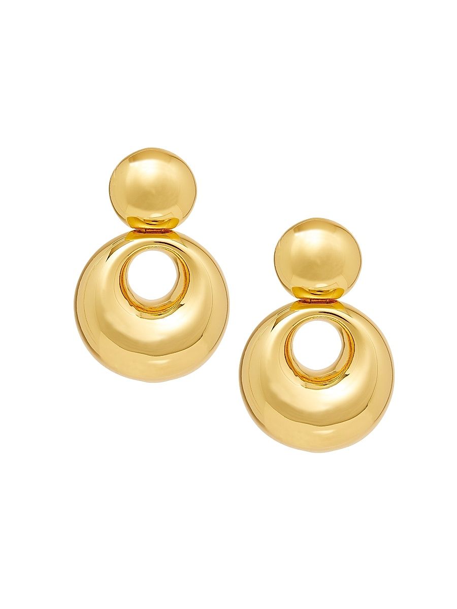 Women's Medallion 14K-Gold-Plated Drop Earrings - Gold