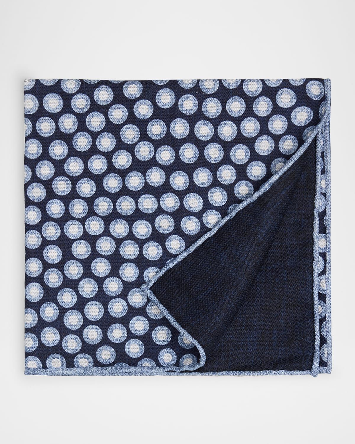 Men & apos;s Silk Geometric Circle Pocket Square