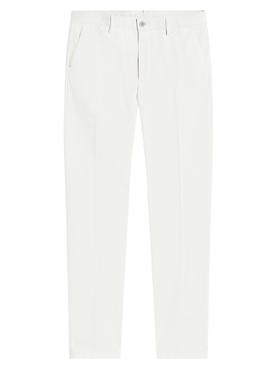 Men's Stretch Cotton-Blend Straight-Leg Chino Pants - Chalk - Size 30